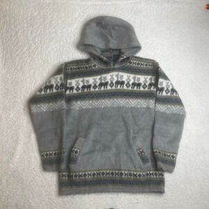Vintage yari artesanias men's Aztec wool hoodie soft‎ outdoors 90s S